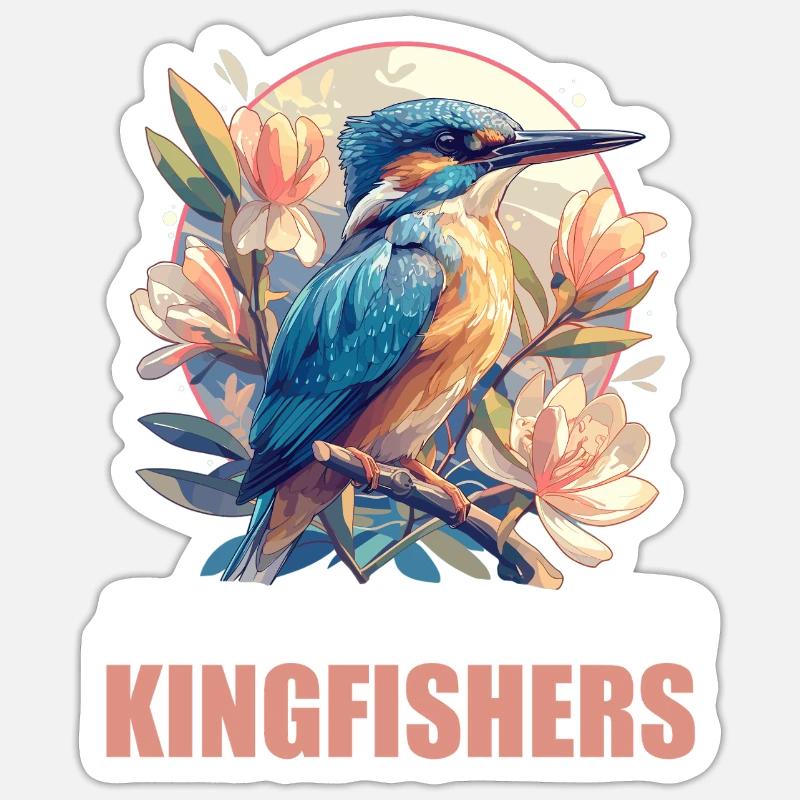 Eisvögel Eisvogel - Sticker Größe S (10 x 10 cm) - Mattweiß