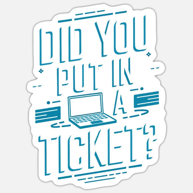 Avez-vous pris un billet ? - Sticker taille S (10 x 10 cm) - blanc mat
