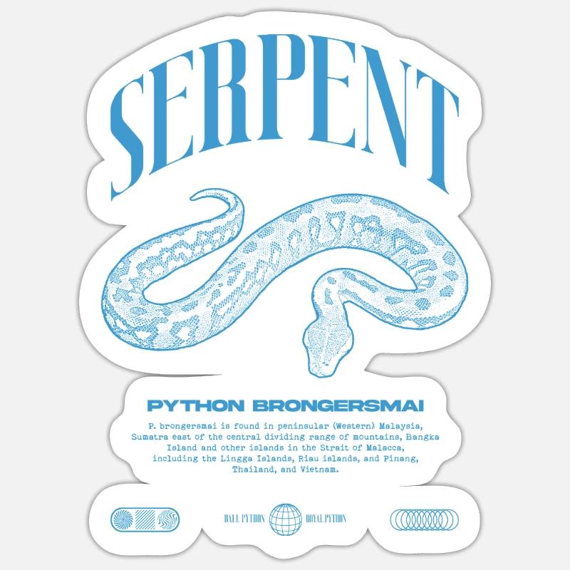 python de sang moderne reptile keeper streetwear Sticker taille S (10 x 10 cm)