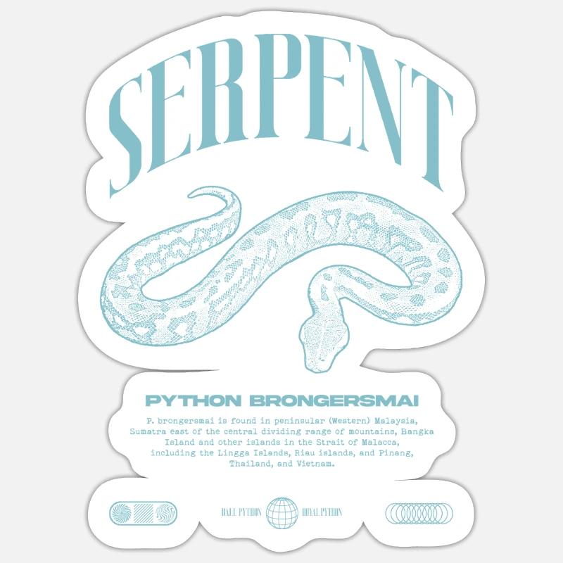 python de sang moderne reptile keeper streetwear Sticker taille S (10 x 10 cm)