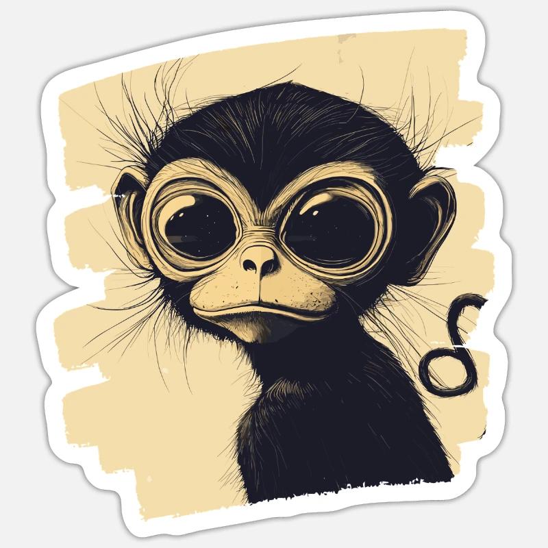 Monkey Sticker size S (10 x 10 cm)