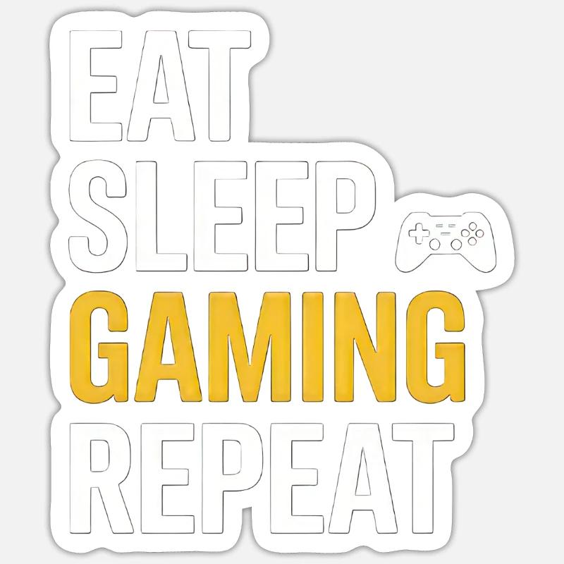 Manger dormir jeu répéter Sticker taille S (10 x 10 cm)