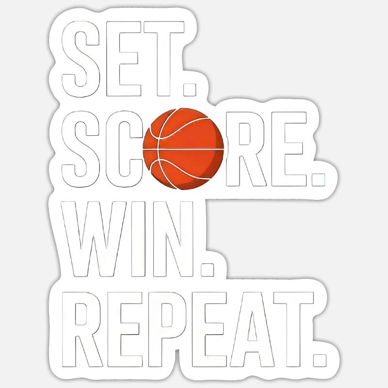 Set Score Win Repeat Sticker size S (10 x 10 cm)