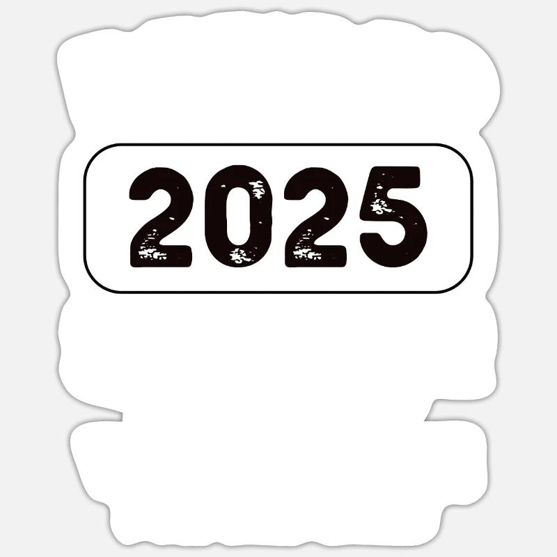 Retired Software developer 2025 - Sticker size S (10 x 10 cm) - white matte