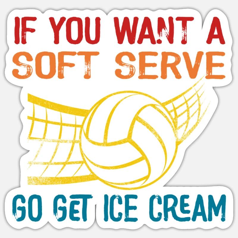 Wenn Sie ein Softeis wollen, holen Sie sich Eis Sticker Größe S (10 x 10 cm)
