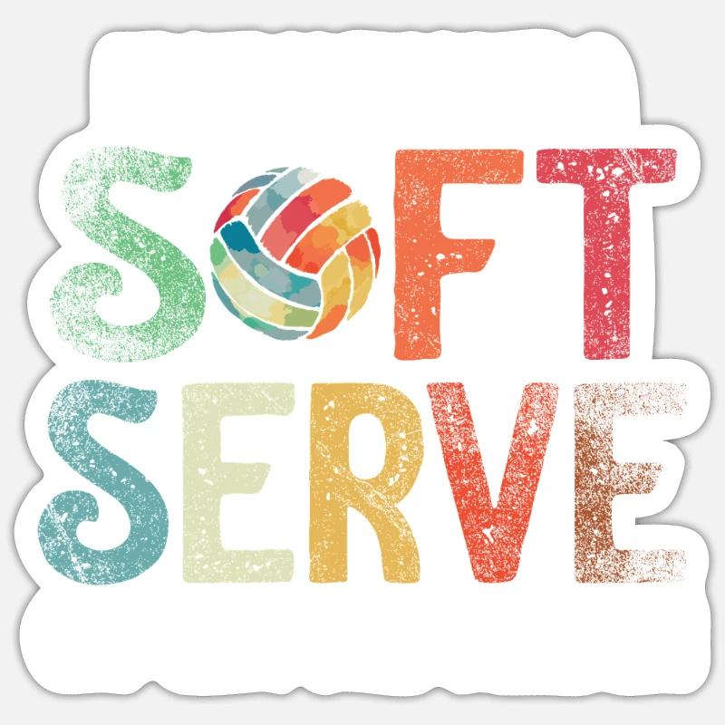 Wenn Sie ein Softeis wollen, holen Sie sich Eis Sticker Größe S (10 x 10 cm)