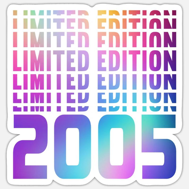 Edition limitée 2005 - Sticker taille S (10 x 10 cm) - blanc mat