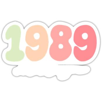 Geburtstag Geburtsjahr 1989 - Sticker Größe S (10 x 10 cm) - Mattweiß - Vorne