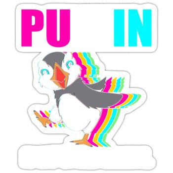 Papageientaucher Puffin - Sticker Größe S (10 x 10 cm) - Mattweiß - Vorne