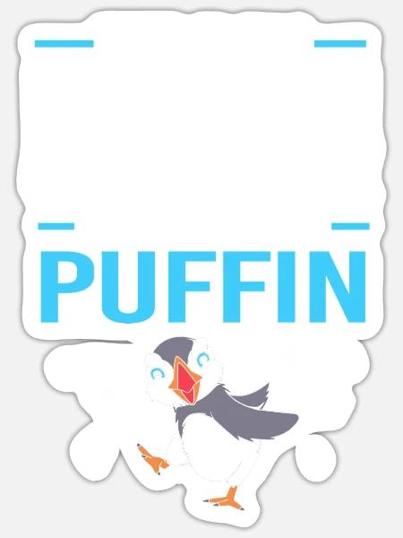 Papageientaucher Puffin - Sticker størrelse S (10 x 10 cm) - mat hvid