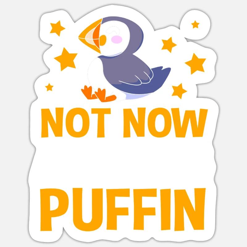 Papageientaucher Puffin - Sticker Größe S (10 x 10 cm) - Mattweiß