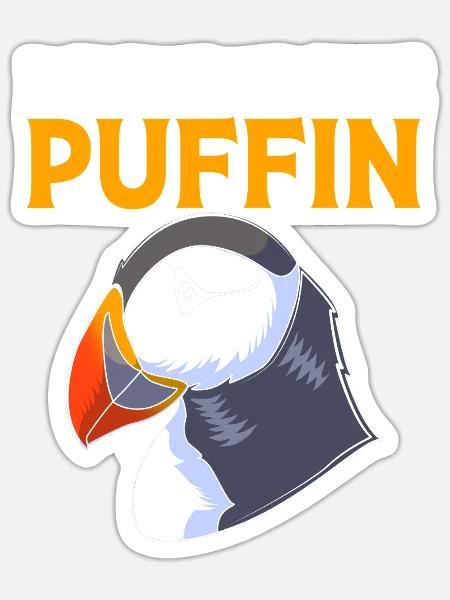 Papageientaucher Puffin - Sticker Größe S (10 x 10 cm) - Mattweiß