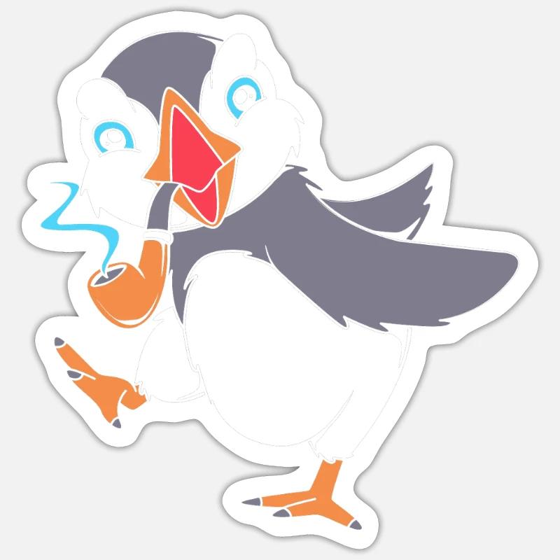 Papageientaucher Puffin - Sticker size S (10 x 10 cm) - white matte
