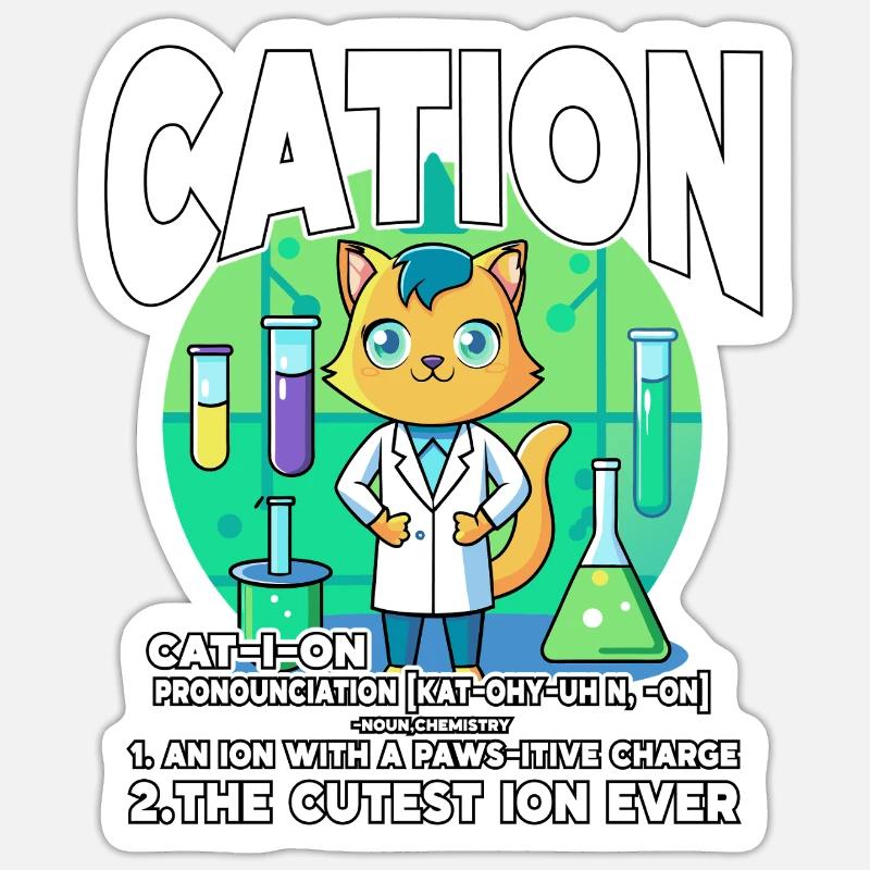 Kation Sticker Größe S (10 x 10 cm)