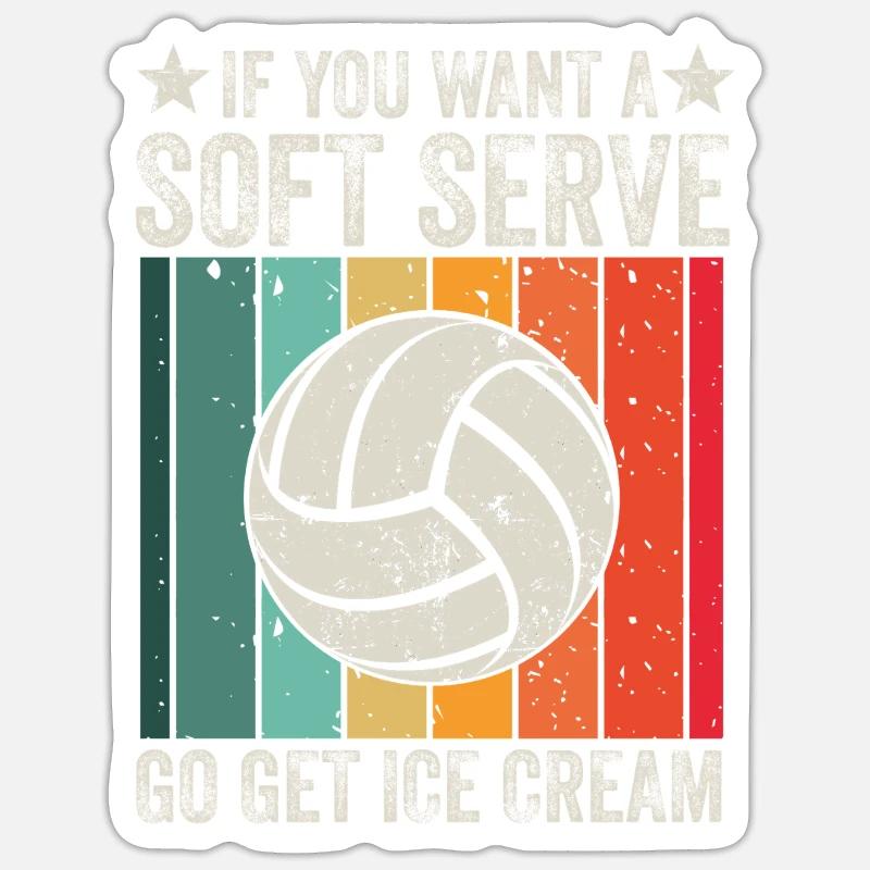 Wenn Sie ein Softeis wollen, holen Sie sich Eis Sticker Größe S (10 x 10 cm)