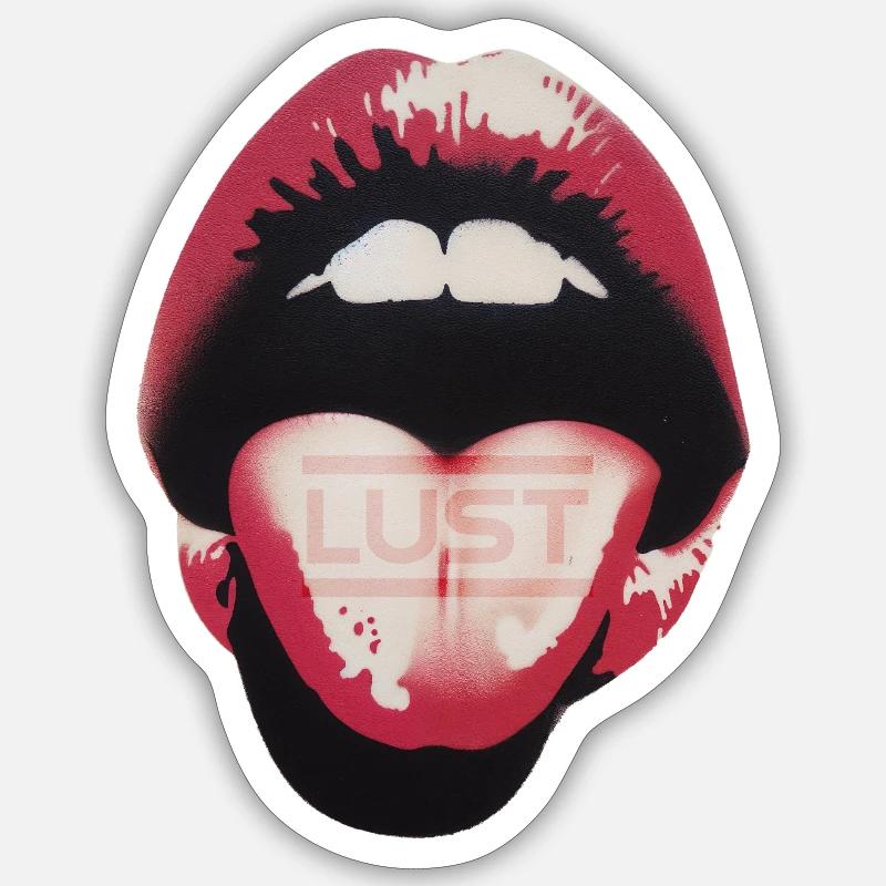 Bouche de luxure Sticker taille S (10 x 10 cm)