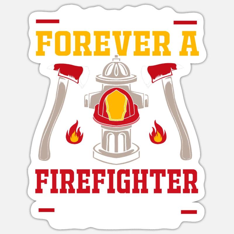 Firefighter Fire Brigade - Sticker size S (10 x 10 cm) - white matte