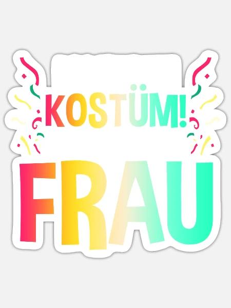 Jecken Fasching Karneval - Sticker Größe S (10 x 10 cm) - Mattweiß