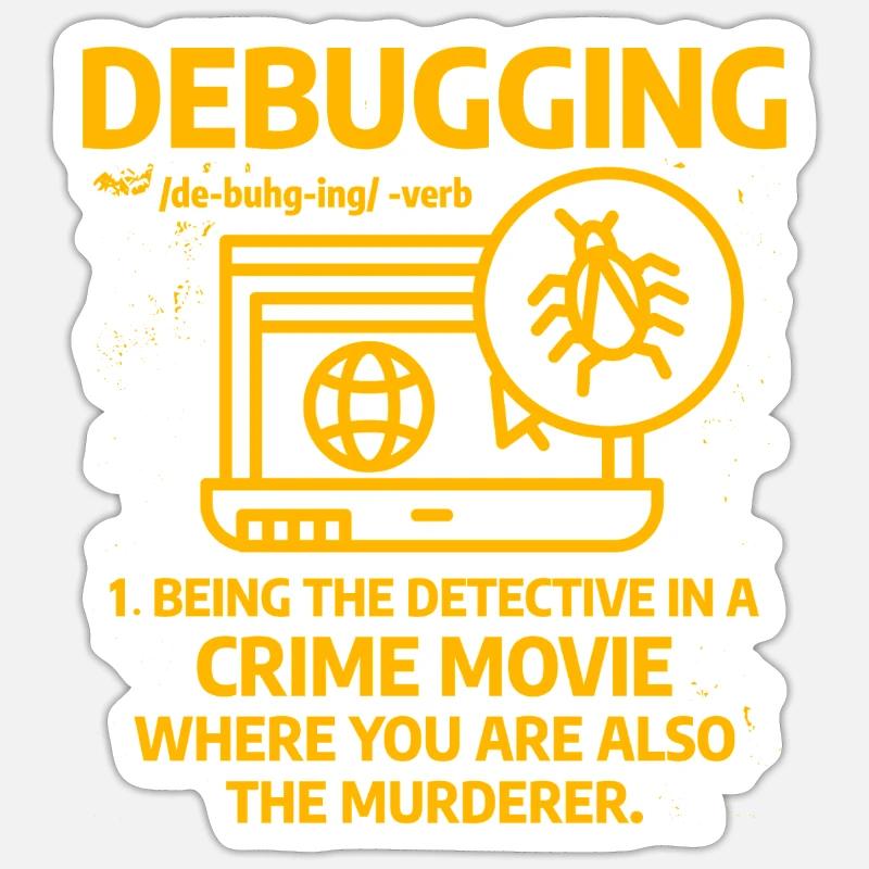 Debugging - Sticker size S (10 x 10 cm) - white matte