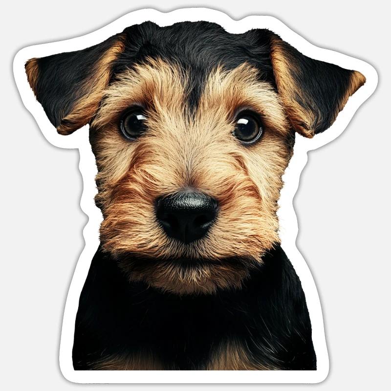 Airedale Terrier Sticker Größe S (10 x 10 cm)