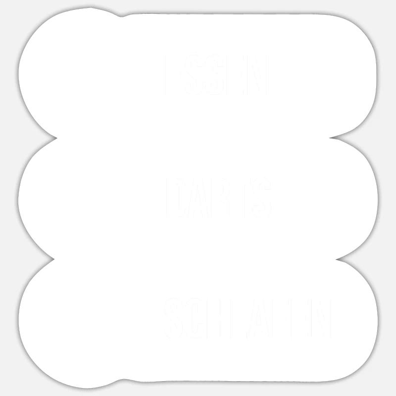 Joueur de fléchettes Fléchettes - Sticker taille S (10 x 10 cm) - blanc mat