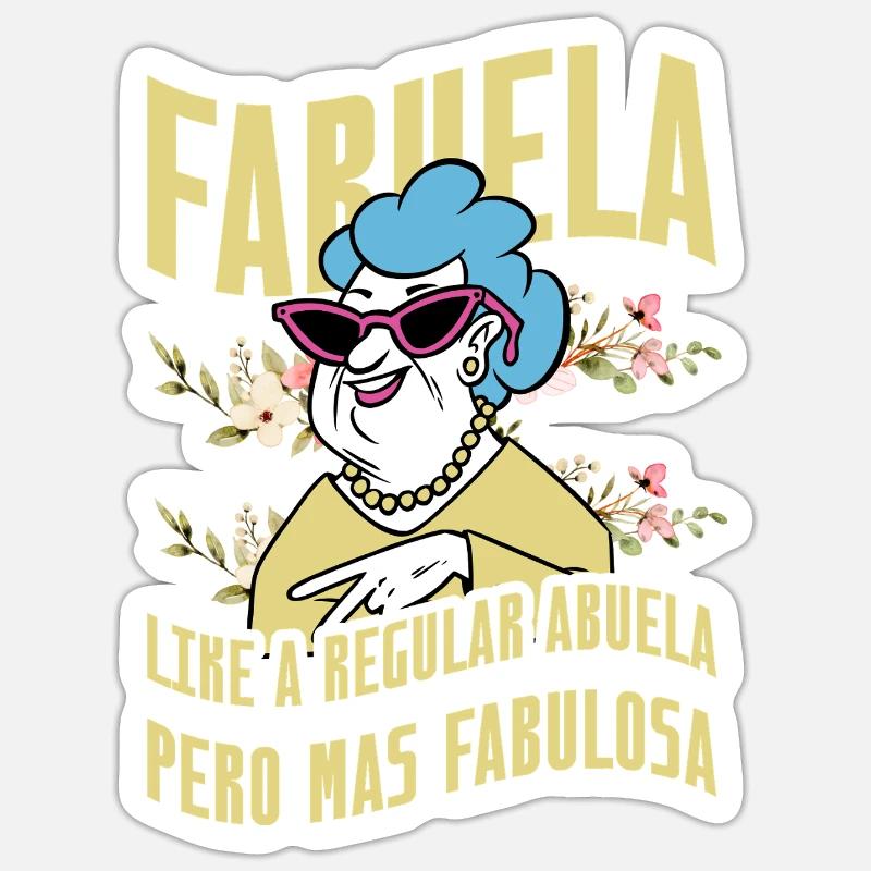 Fabuela - Sticker size S (10 x 10 cm) - white matte