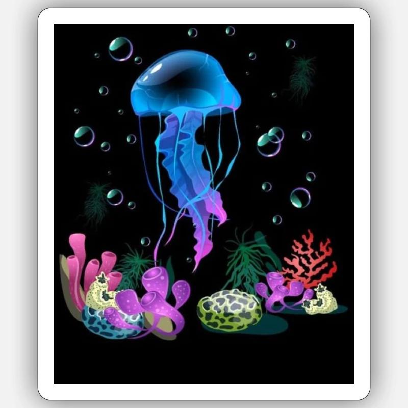 blaue yelli - Sticker Größe S (10 x 10 cm) - Mattweiß