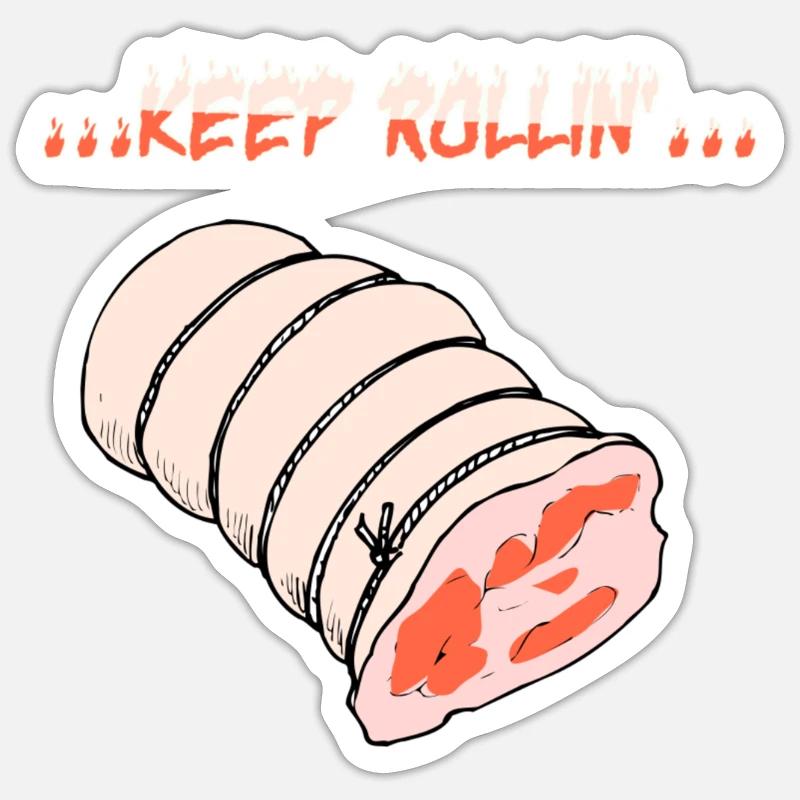 Rolled roast Sticker size S (10 x 10 cm)