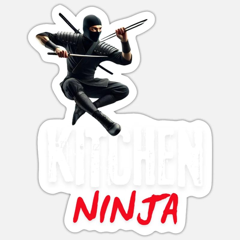Kitchen Ninja – Sharp, Fast, Invisible Sticker size S (10 x 10 cm)