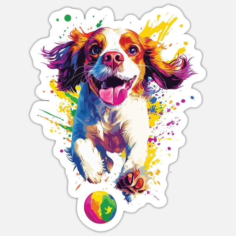 Cavalier King Charles Sticker Größe S (10 x 10 cm)