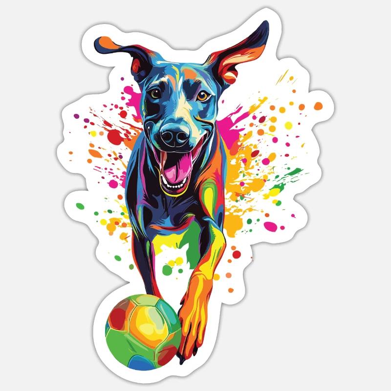 Windhund - Sticker Größe S (10 x 10 cm) - Mattweiß
