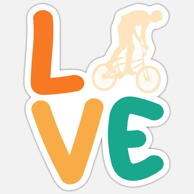 Vélo VTT - Sticker taille S (10 x 10 cm) - blanc mat