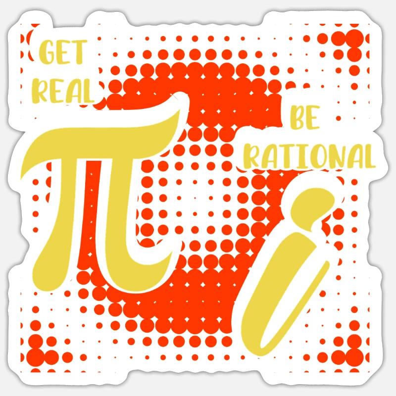 Math Humor – Pi vs. Imaginary Number Sticker size S (10 x 10 cm)
