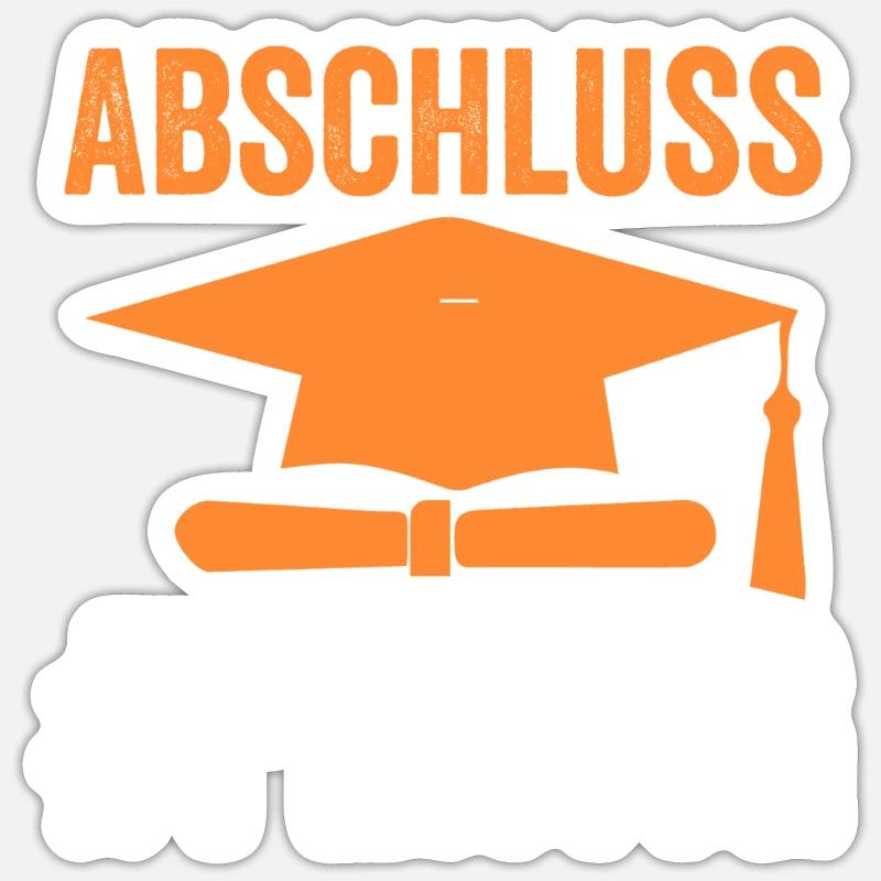 Abschluss Prüfung Absolvent Geschenk - Sticker Größe S (10 x 10 cm) - Mattweiß