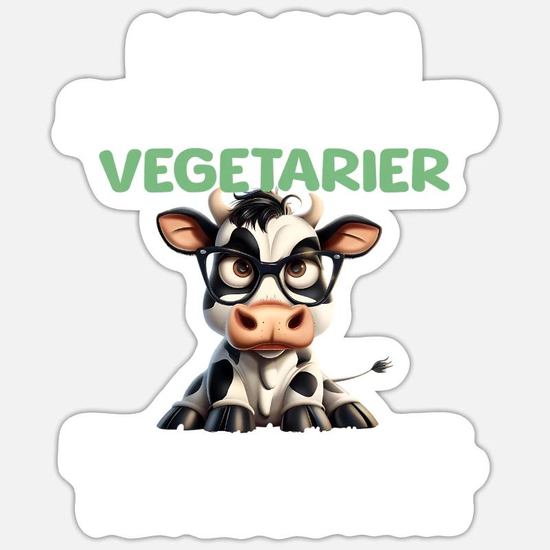 Second Hand Vegetarian Sticker size S (10 x 10 cm)