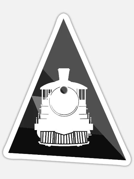 Dampflokomotive Modelleisenbahn - Sticker Größe S (10 x 10 cm) - Mattweiß