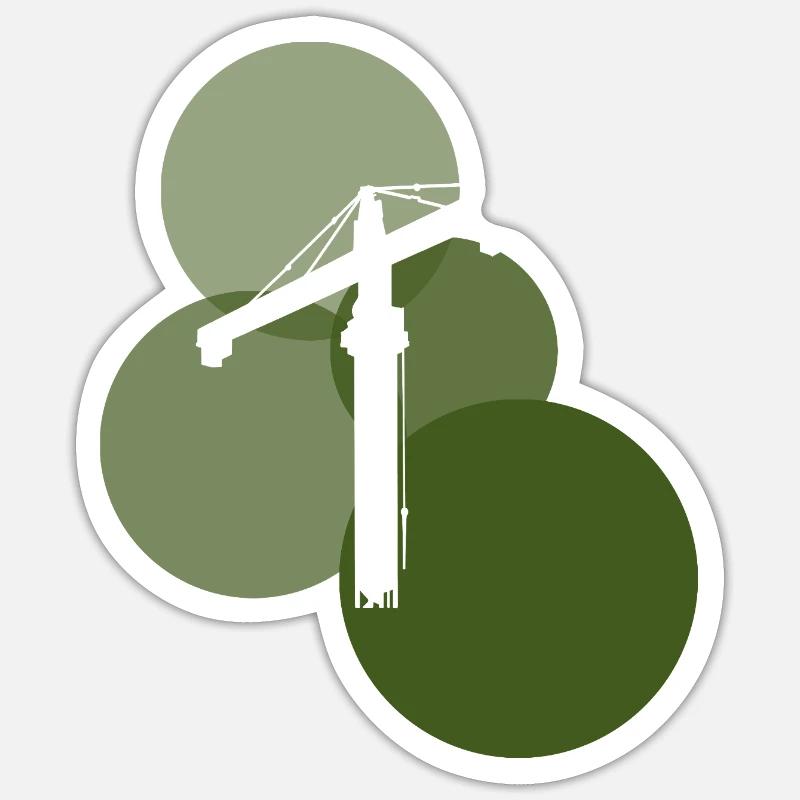 Ouvriers du bâtiment - Sticker taille S (10 x 10 cm) - blanc mat