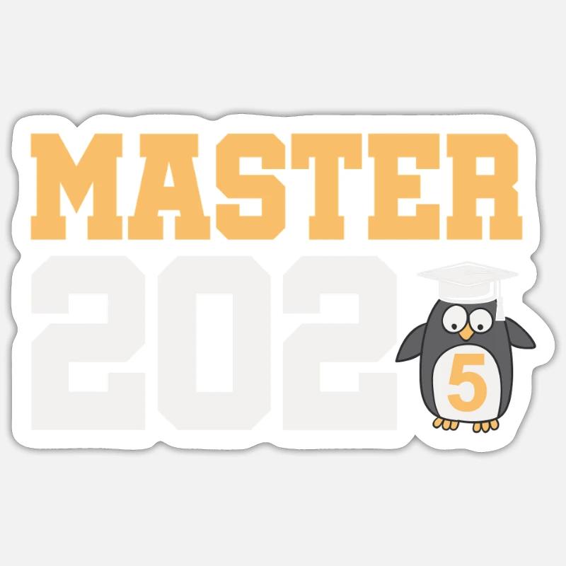 Master 2025 Diplôme de Master Graduation Sticker taille S (10 x 10 cm)