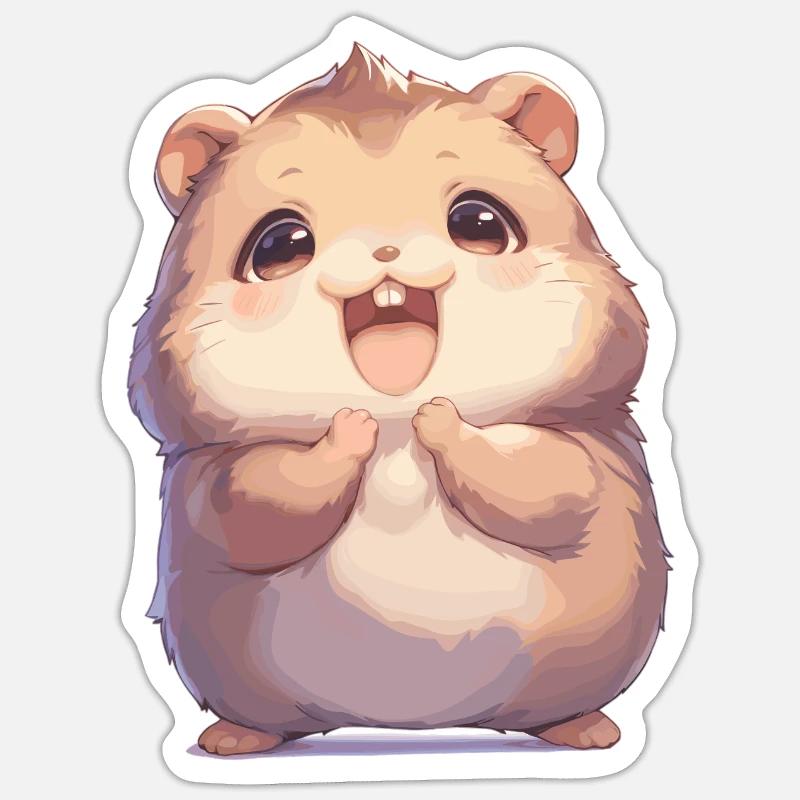 Lemminge Lemming - Sticker Größe S (10 x 10 cm) - Mattweiß