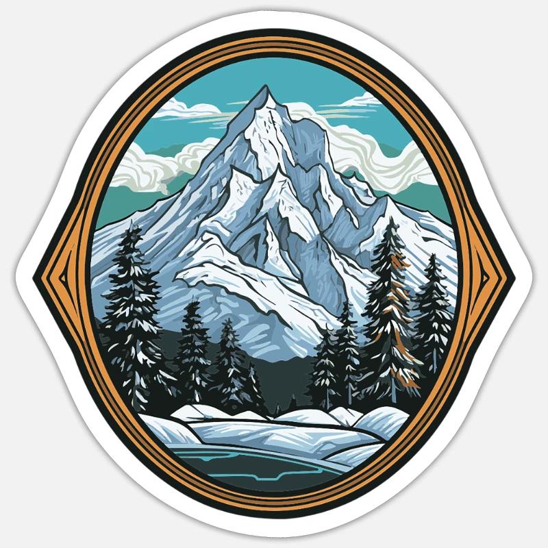 Berge Eisberge Sticker Größe S (10 x 10 cm)