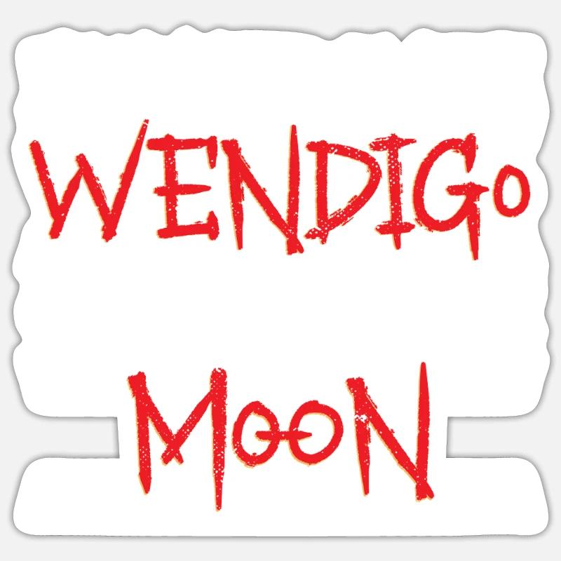 Wendigo Kryptide Cryptid - Sticker Größe S (10 x 10 cm) - Mattweiß