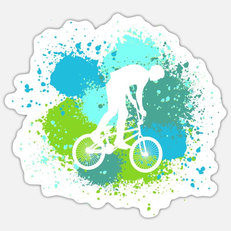 Vélo VTT - Sticker taille S (10 x 10 cm) - blanc mat