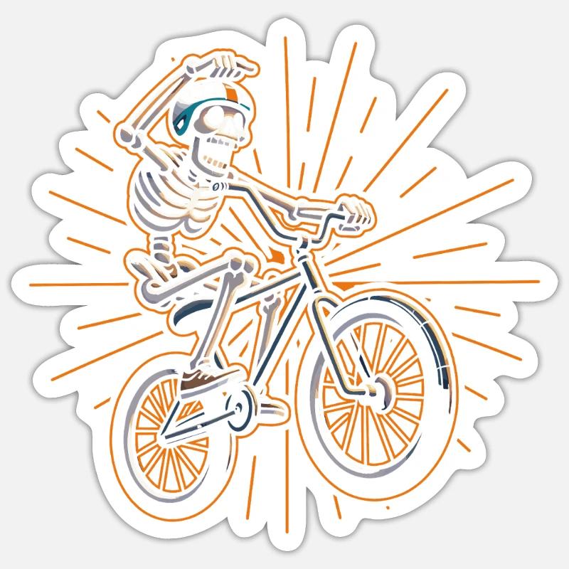 Vélo VTT - Sticker taille S (10 x 10 cm) - blanc mat