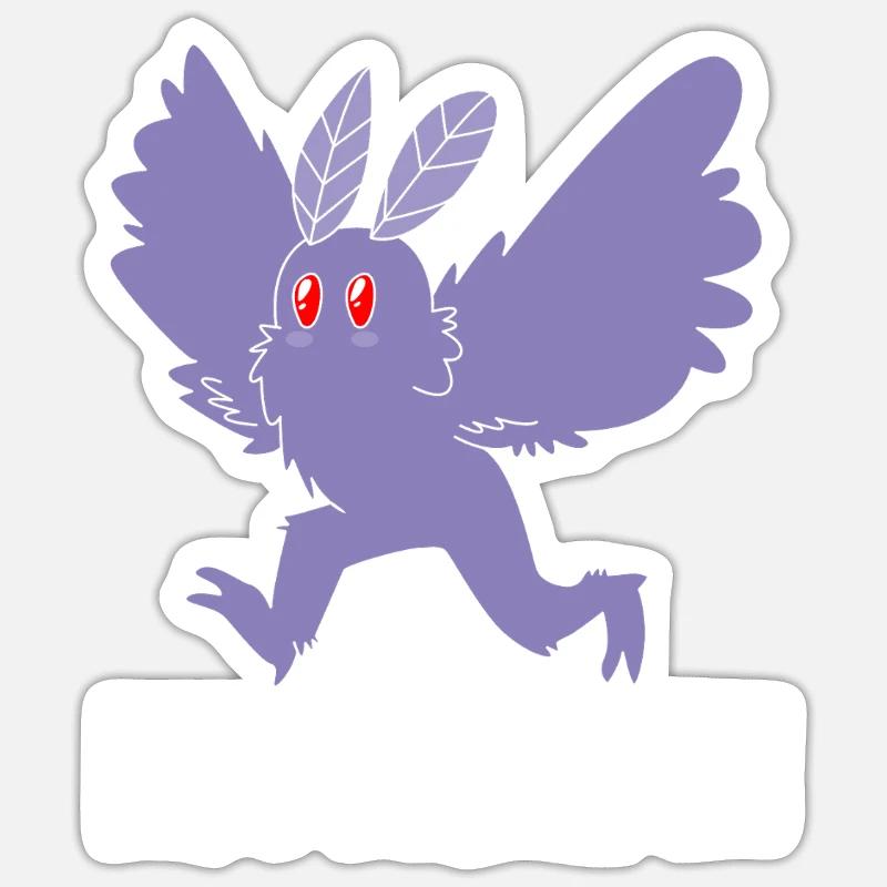 Papillon de nuit - Sticker taille S (10 x 10 cm) - blanc mat