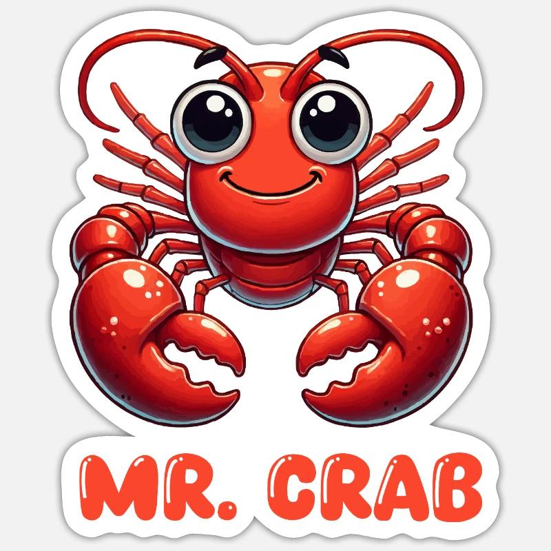 krabbe - Sticker Größe S (10 x 10 cm) - Mattweiß