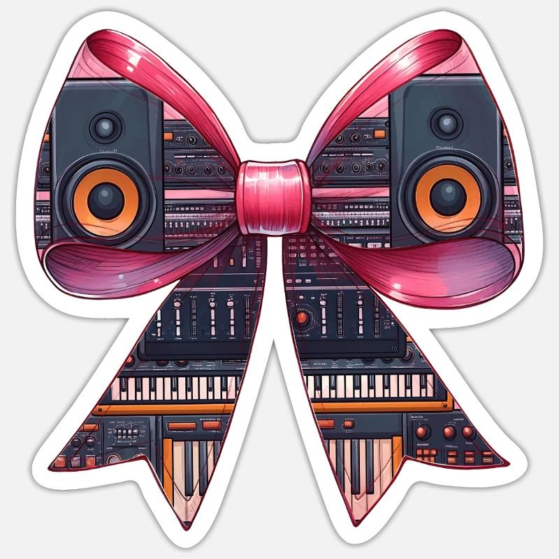Coquette Bow Tontechniker Tontechniker - Sticker Größe S (10 x 10 cm) - Mattweiß