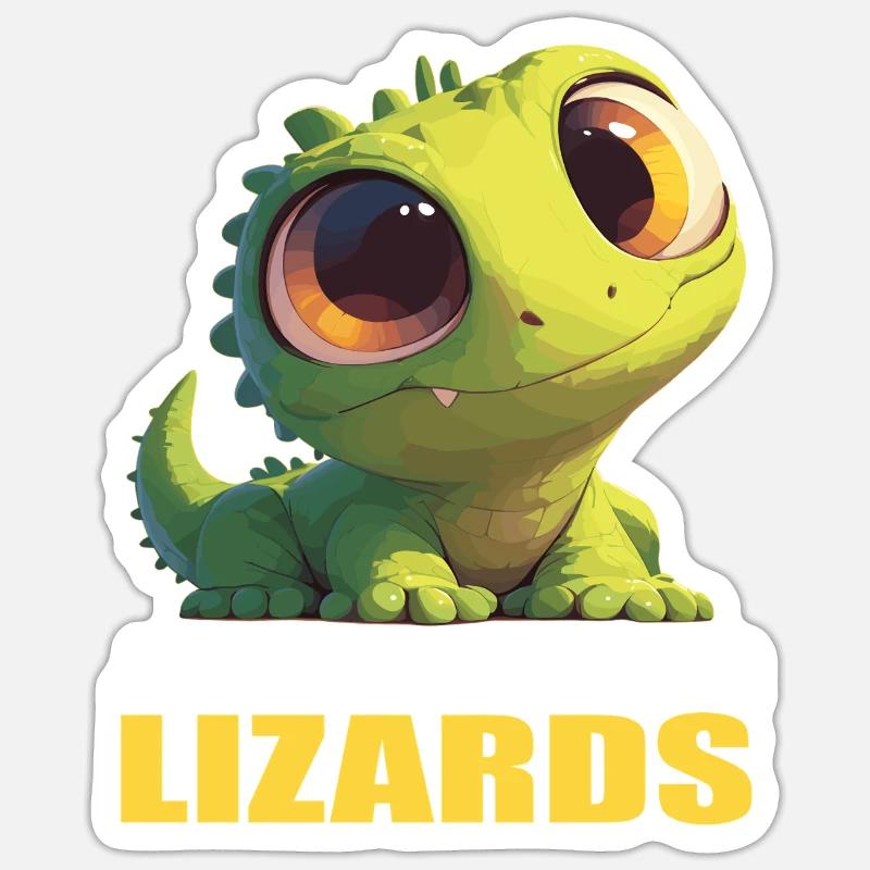 Lizards Lizard - Sticker size S (10 x 10 cm) - white matte