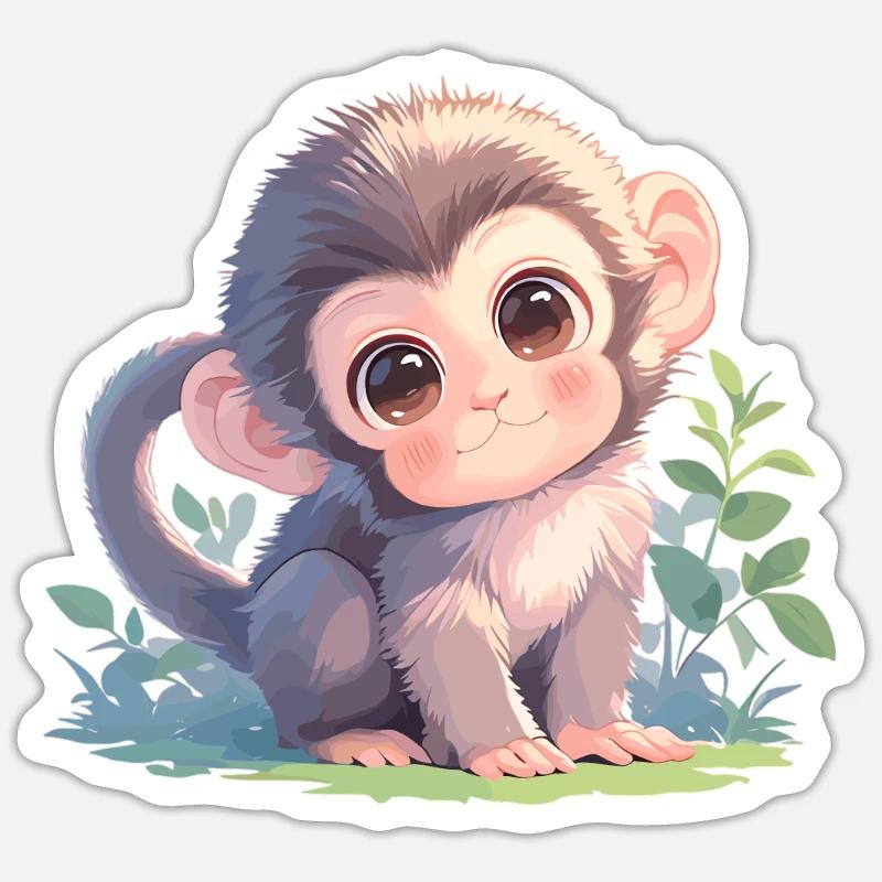 Macaque Macaque Sticker size S (10 x 10 cm)