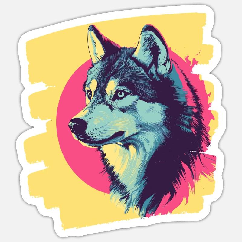 Rauque - Sticker taille S (10 x 10 cm) - blanc mat