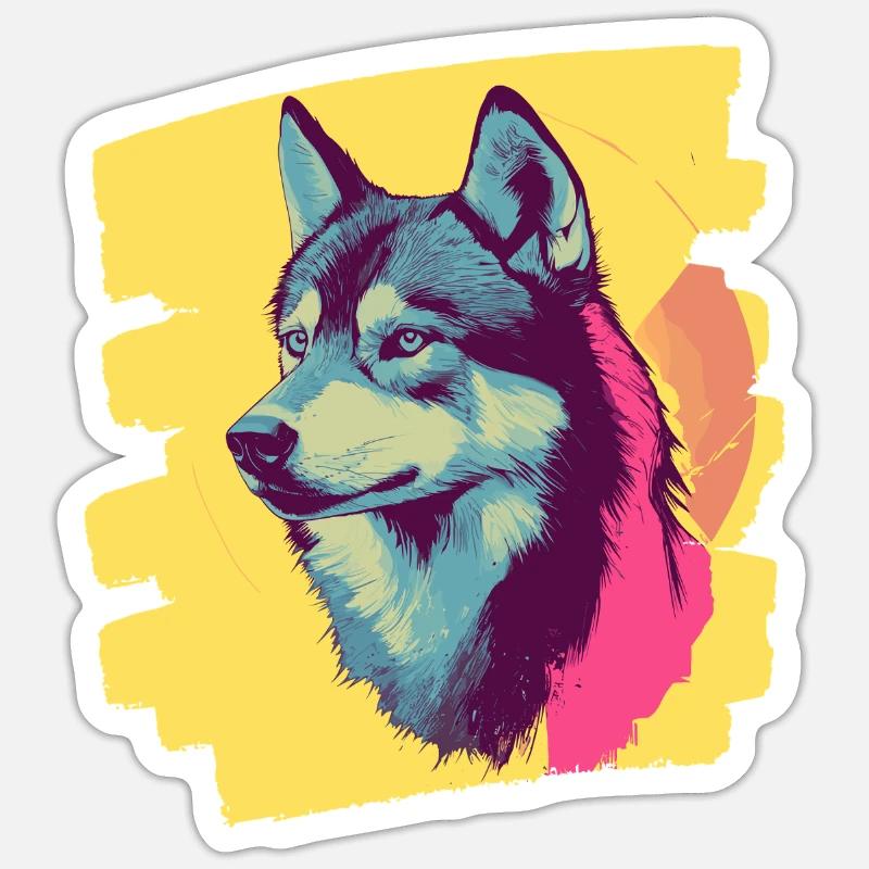 Rauque - Sticker taille S (10 x 10 cm) - blanc mat